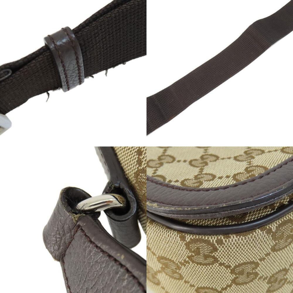 Gucci GG leather Messenger Canvas Bag beige brown monogram - Picture 9 of 11